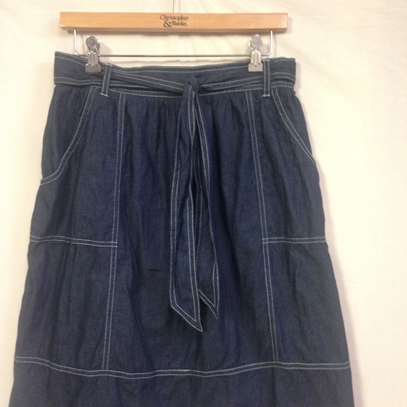 Universal Thread Women's Chambray Skirt - Blue - - Picture 3 of 4